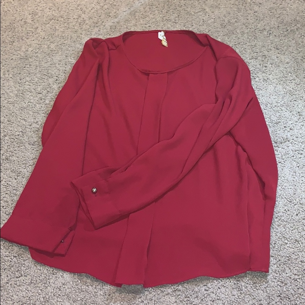 Red blouse